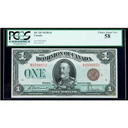 DC-25i 1923B $1. PCGS Choice About New 58