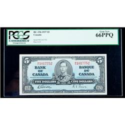BC-23b 1937 $5. PCGS Gem New 66PPQ