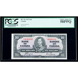 BC-24c 1937 $10. PCGS Choice About New 58PPQ