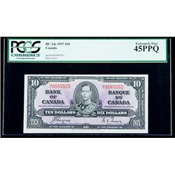 BC-24c 1937 $10. Three Consecutive. PCGS Extremely Fine