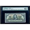 Image 1 : BC-25a 1937 $20. PMG Gem Uncirculated 65EPQ