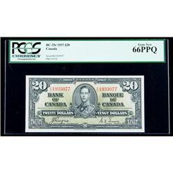 BC-25c 1937 $20. PCGS Gem New 66PPQ