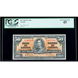 BC-26b 1937 $50. PCGS Extremely Fine 45