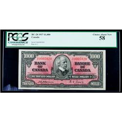BC-28 1937 $1,000. PCGS Choice About New 58