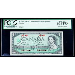 BC-45aS 1967 $1. Commemorative Serial Specimen. PCGS Ge