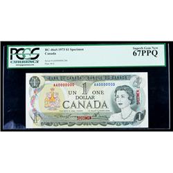 BC-46aS 1973 $1. Specimen. PCGS Superb Gem New 67PPQ