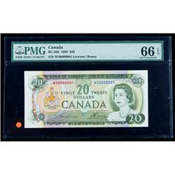 BC-50b 1969 $20. PMG Gem Uncirculated 66EPQ