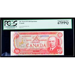 BC-51aS 1975 $50. Specimen. PCGS Superb Gem New 67PPQ