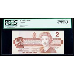 BC-55b-i 1986 $2. PCGS Superb Gem New 67PPQ