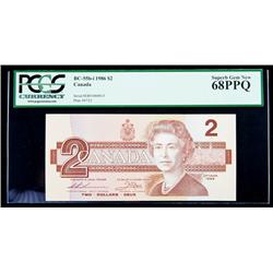BC-55b-i 1986 $2. PCGS Superb Gem New 68PPQ