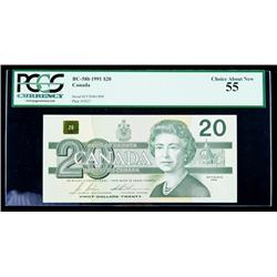 BC-58b 1991 $20. PCGS Choice About New 55