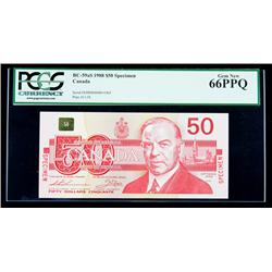 BC-59aS 1988 $50. Specimen. PCGS Gem New 66PPQ