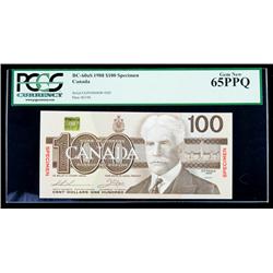 BC-60aS 1988 $100. Specimen. PCGS Gem New 65PPQ