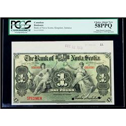 The Bank of Nova Scotia, Kingston, Jamaica. 1 Pound Jan
