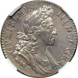 Great Britain. Shilling, 1700. NGC AU