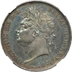 Great Britain. Crown, 1821. NGC AU58