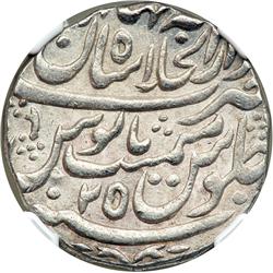 India - Mughal. Rupee, AH115X Year 25. NGC MS61