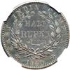 Image 2 : British India. 1/2 Rupee, 1840-C. NGC MS63