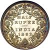 Image 2 : British India. 1/2 Rupee, 1862-B. NGC MS64