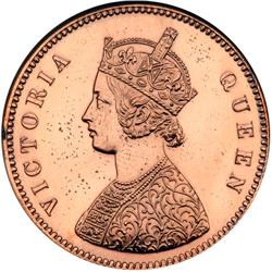 British India. 1/2 Anna, 1862-C. NGC MS62