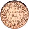 Image 2 : British India. 1/4 Anna, 1862-C. NGC MS63