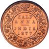 Image 2 : British India. 1/2 Anna, 1877-C. NGC MS64