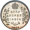 Image 2 : British India. 1/2 Rupee, 1906-C. NGC MS65
