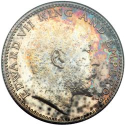 British India. 1/2 Rupee, 1910-B. NGC MS64