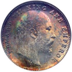 British India. 2 Annas, 1910-C. NGC MS65