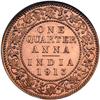 Image 2 : British India. 1/4 Anna, 1913-C. NGC MS65