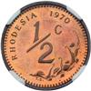 Image 2 : Rhodesia. 1/2 Cent, 1970. NGC PF65