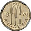 Image 2 : Rhodesia. 2 1/2 Cents, 1970. NGC PF64