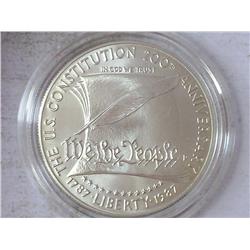 1987 US CONSTITUTION UNC SILVER DOLLAR