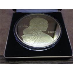 4 TROY OZ 24KT LAYERED SILVER SACAGAWEA DOLLAR