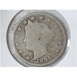 1894 LIBERTY "V" NICKEL (GOOD)