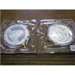 2-2005 CHINA 10 YUAN SILVER PANDA COINS (UNC)