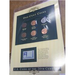 1 CENT COINS OF TH 20TH CENTURY AS SHOWN