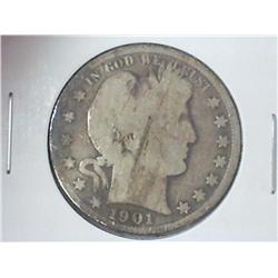 1901 BARBER HALF DOLLAR