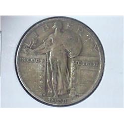 1928-D STANDING LIBERTY QUARTER (VERY FINE)