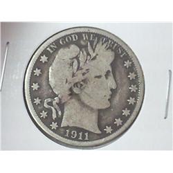 1911 BARBER HALF DOLLAR
