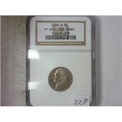 2000-S JEFFERSON NICKEL NGC PF69 ULTRA CAMEO