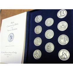 US MINT 1973 AMERICAS 1ST MEDALS  11 PEWTER MEDALS