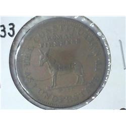 1833 HARD TIMES TOKEN "ROMAN FIRMNESS"