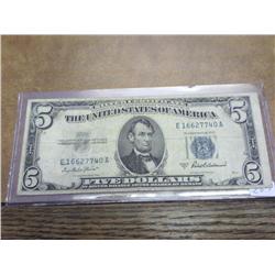 1953-A $5 SILVER CERTIFICATE