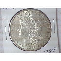 1887-S MORGAN SILVER DOLLAR (UNC)