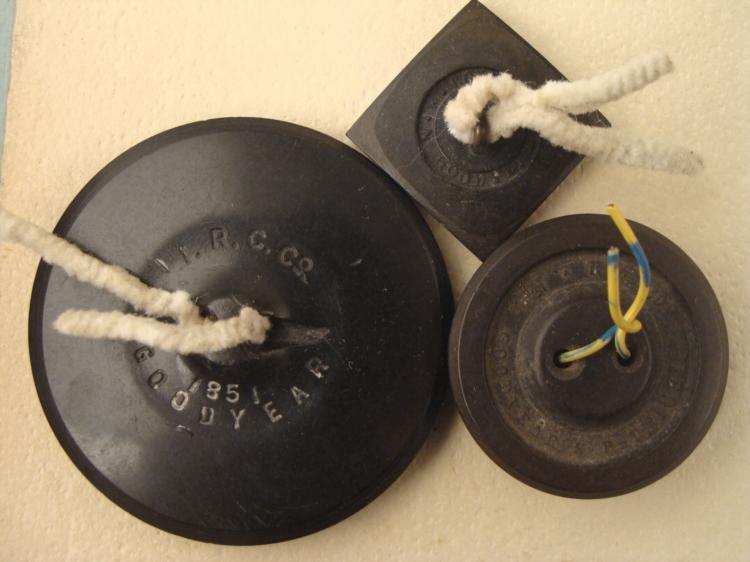 12 Goodyear Patent Novelty Rubber Buttons Antique 1851