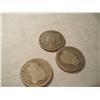 Image 1 : 3 Silver Barber Dimes, 1904, 1908-O, 1906-O