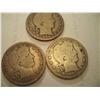 Image 1 : 3 Silver Barber Quarters, 1906-D, 1907, 1908