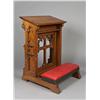 Image 2 : Antique Oak Kneeler with Cross