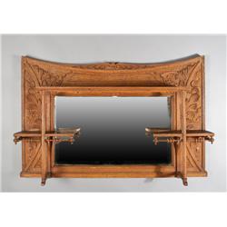 Fine Victorian Eastlake Mirror and Shelf